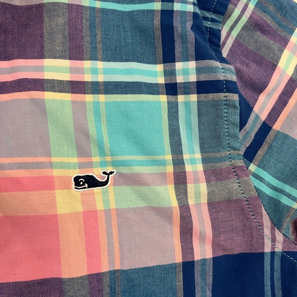 Boys vineyard vines plaid shirt